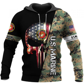USMC marine corps US Marine US size Unisex Hoodie