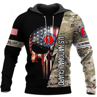 Skull Gift Gift For Army Gifts for Police Officers US National Guard Skull US Guards American Law Enforcement US Police Hoodie Unisex Size Hoodie