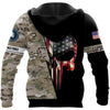 Skull Gift Space Force Skull US Unisex Hoodie