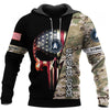 Skull Gift Space Force Skull US Unisex Hoodie