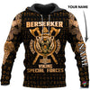 Gift For Viking Lover Multicolor Berserker Viking Special Forces Personalized Unisex Hoodie HG
