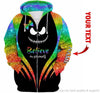 Pride Gift For LGBT LGBT Nightmare Believe In Yourself Personalized Pullover or Zip Up Hoodie or Long Sleeve Shirt or Fleece Hoodie