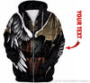 Gift For Army Army Angel And Devil Multi Types Personalized Pullover Zipup Fleece Hoodie Long Sleeve Shirt Unisex Size AD HG