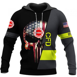 Chicago Fire Fighter Department US Unisex Size Hoodie