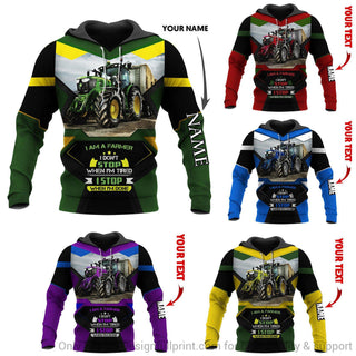 Multicolor Agrimotor Tractor Im A Farmer Personalized Unisex Hoodie HG Tratters Gift For Farmer