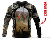 Gift For Hunting Lover Gift For Dad Multicolo Deer Hunting Dad To Daughter Personalized Unisex Hoodie LH