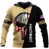 Skull Gift Machinist Skull US Unisex Size Hoodie