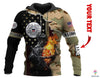 Skull Gift Gift For Army Multitype All Force Skull Fire Personalized Unisex Hoodie HG