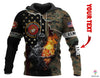 Skull Gift Gift For Army Multitype All Force Skull Fire Personalized Unisex Hoodie HG