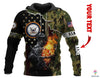 Skull Gift Gift For Army Multitype All Force Skull Fire Personalized Unisex Hoodie HG