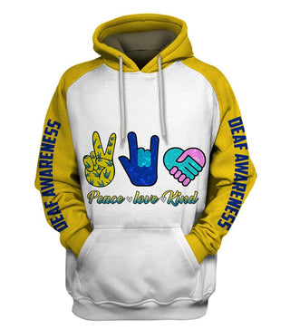 Deaf Awareness US Unisex Size Hoodie