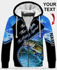 Gift For Dad The Man The Myth The Fishing Legend Fishing Dad Multi Types Personalized Pullover Zipup Fleece Hoodie Long Sleeve Shirt Unisex FL Size