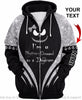Im A Nightmare Dressed As A Daydream Silver Multi Types Personalized Pullover Zipup Fleece Hoodie Long Sleeve Unisex Size I m Like Nightmare Hoodie