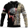 Skull Gift Gift For Army Armed Force Skull Unisex Size Hoodie