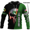 Skull Gift Irish Shop Personalized Irish American Skull Irish Green Unisex Size Hoodie