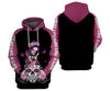 Skull Gift Pink Awareness Ribbon Sugar Skull Breast Cancer Awareness Zipup Pullover Hoodie T-Shirt Sweatshirt
