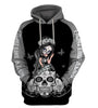 Skull Gift Awareness Ribbon Colors Sugar Skull Hoodie Lung Cancer Leukemia Ovarian Cancer Suicide Awareness
