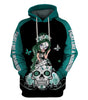 Skull Gift Fight Like A Warrior™ Multi-color Sugar Skull Girl Cancer Awareness Hoodie