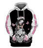 Skull Gift Fight Like A Warrior™ Multi-color Sugar Skull Girl Cancer Awareness Hoodie