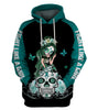 Skull Gift Awareness Ribbon Colors Sugar Skull Hoodie Lung Cancer Leukemia Ovarian Cancer Suicide Awareness