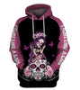 Skull Gift Awareness Ribbon Colors Sugar Skull Hoodie Lung Cancer Leukemia Ovarian Cancer Suicide Awareness