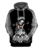 Skull Gift Fight Like A Warrior™ Multi-color Sugar Skull Girl Cancer Awareness Hoodie