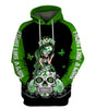 Skull Gift Awareness Ribbon Colors Sugar Skull Hoodie Lung Cancer Leukemia Ovarian Cancer Suicide Awareness