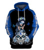 Skull Gift Fight Like A Warrior™ Multi-color Sugar Skull Girl Cancer Awareness Hoodie