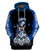 Skull Gift Awareness Ribbon Colors Sugar Skull Hoodie Lung Cancer Leukemia Ovarian Cancer Suicide Awareness