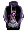 Skull Gift Awareness Ribbon Colors Sugar Skull Hoodie Lung Cancer Leukemia Ovarian Cancer Suicide Awareness