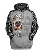 Skull Gift Multi-color Skull Hoodie We Don't Know How Strong We Are Until Being Strong Is The Only Choice We Have Sugar Skull Cancer Awareness Hoodie