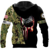 Skull Gift Gift For Army US Navy Symbol Skull Personalized 3D Skull Hoodie United States Navy Apparel