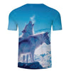 Snow Wolf 3D Printed T-shirt, Summer Short Sleeve O-neck Tops &Tee - designfullprint
