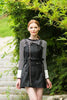 Black Biker Mini Sexy Dress - designfullprint