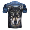 Wolf Printed Unisex T-shirts,  Short SLeeve 3D Top Funny  Novelty Streetwear - designfullprint