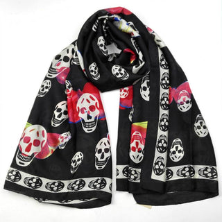 Skull Butterflies Pure Silk Scarf