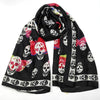 Skull Butterflies Pure Silk Scarf