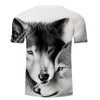 Lovers Wolves 3D Printed Unisex T-shirt ,Summer Casual Short Sleeve O-neck Tops & Tees
