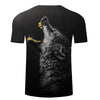 Yellow Teeth Wolf 3D Print Men Women T-shirt , Summer Funny Short Sleeve O-neck Tops&Tees - designfullprint