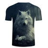 White Wolf 3D Print Unisex T-shirt, Summer Casual Short Sleeve O-neck Tops&Tees - designfullprint
