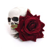 Vintage Gothic Skull Rose Hair Clip - designfullprint