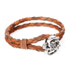 Double Layer Genuine Leather Skull Bracelets