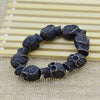 Punk Skull Beaded Charm Bracelet