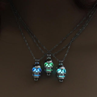 Skull Ghost Glow in the Dark Necklace - designfullprint