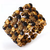 Vintage Antique Gold Skull Multi-Layer Bracelet