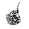 Pirate Skull Punk Biker Stone Ring