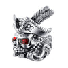 Pirate Skull Punk Biker Stone Ring