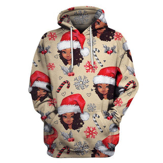 Black Pride Beige Black Girl Christmas Hoodie Black And Proud 365