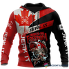 Fishing Gifts Hooked on Freedom Canada Fishing 3D US Unisex Size Hoodie LN