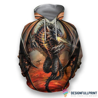 Gift For Dragon Lover Dragon 3D Legend US Unisex Hoodie LN